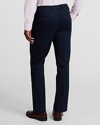 Slim Dark Navy Cotton-Blend Suit Pant