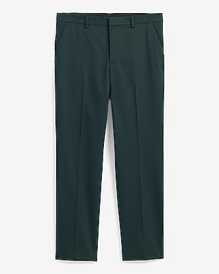 Slim Dark Green Cotton-Blend Suit Pant