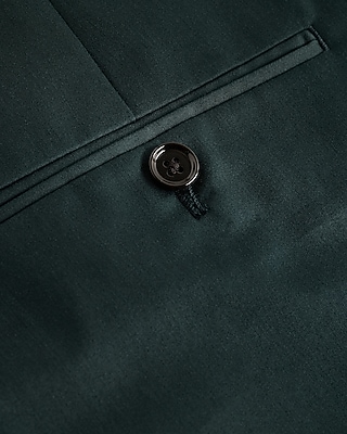 Slim Dark Green Cotton-Blend Suit Pant