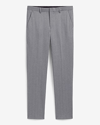 Extra Slim Charcoal Herringbone Stretch Suit Pant