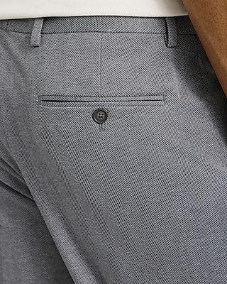Extra Slim Charcoal Herringbone Stretch Suit Pant