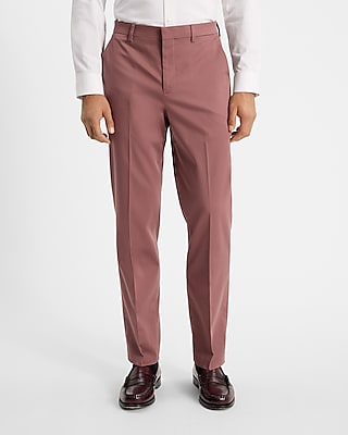 Classic Dusty Pink Cotton-Blend Suit Pant