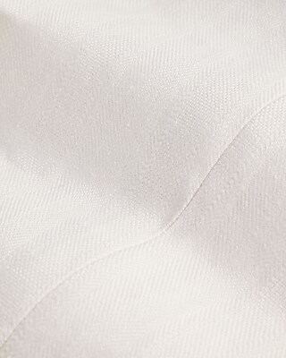 Slim Ivory Linen-Blend Hybrid Elastic Waist Suit Pant