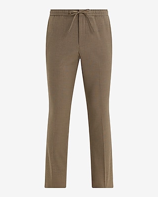 Extra Slim Check Drawstring Suit Pant