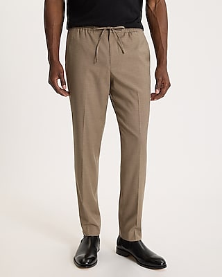 Extra Slim Check Drawstring Suit Pant