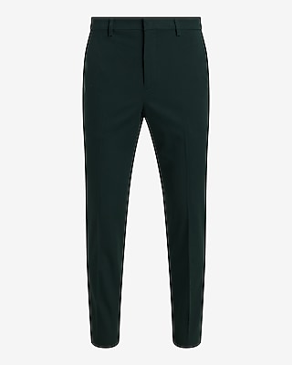 Extra Slim Deep Green Stretch Cotton-Blend Suit Pant