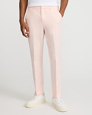 Extra Slim Pink Stretch Cotton-blend Suit Pant