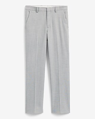 Slim Gray Herringbone Slub Suit Pant