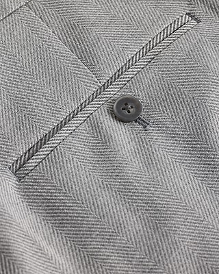 Slim Gray Herringbone Slub Suit Pant