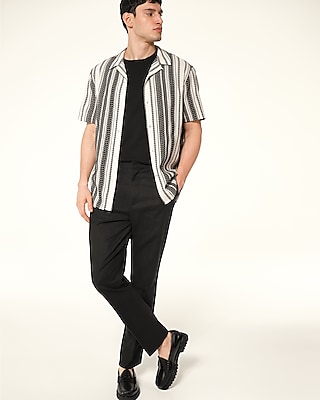 Slim Black Linen-blend Suit Pant