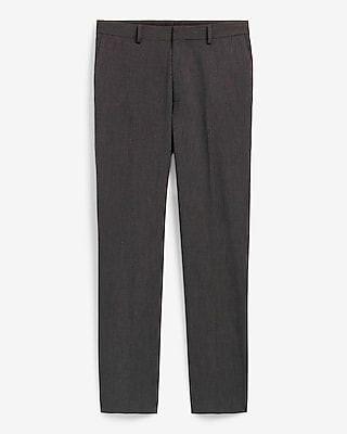 Relaxed Charcoal Gray Stretch Suit Pant