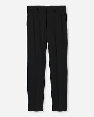 Relaxed Black Stretch Suit Pant