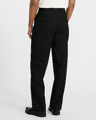 Relaxed Black Stretch Suit Pant