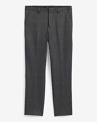 Slim Houndstooth Flannel Knit Suit Pant