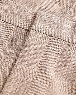 Extra Slim Plaid Wool-Blend Stretch Suit Pant