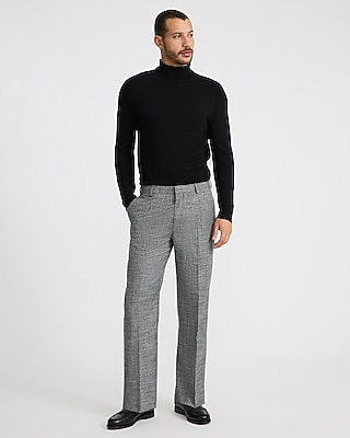 Relaxed Pleated Heather Grey Suit Pant
