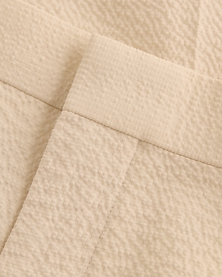 Slim Pearl White Cotton-Blend Seersucker Suit Pant