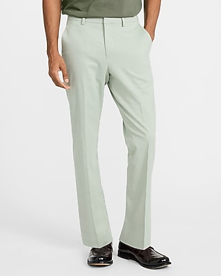Slim Sage Wool-Blend Stretch Suit Pant