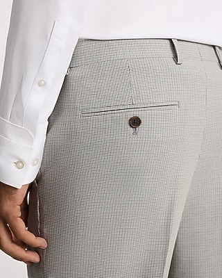 Slim Houndstooth Stretch Suit Pant
