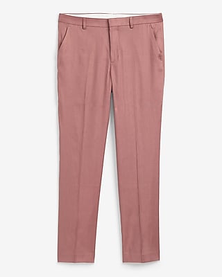 Classic Cognac Dusk Linen-blend Suit Pant