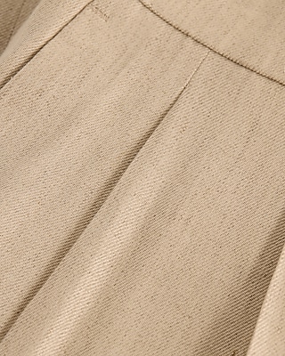 Relaxed Natural Linen-Blend Pleated Suit Pant