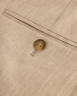 Relaxed Natural Linen-Blend Pleated Suit Pant