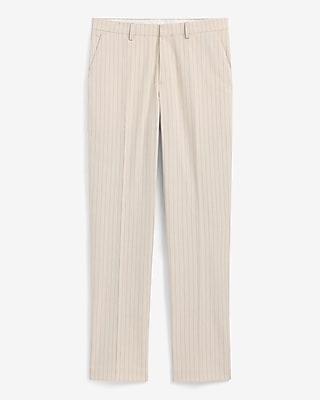Slim Striped Linen-Blend Stretch Suit Pant
