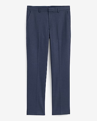 Slim Dark Blue Brushed Flannel Suit Pant