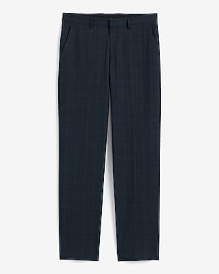 Classic Blue Plaid Suit Pant
