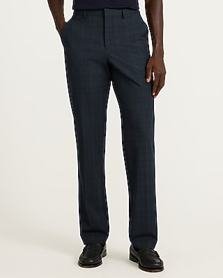Classic Blue Plaid Suit Pant