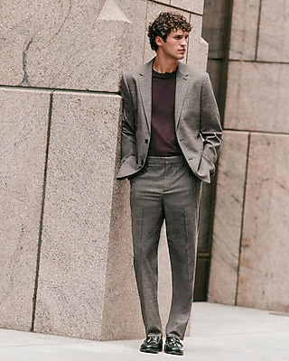 express dress pants Men's Extra Slim Fit & Skinny Dress Pants Count:2x2 in 10 pcs ac-bpn-31c4 GlowEve Elegant Jacquard Backless Suit trousers Mens Suits