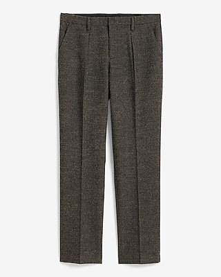 Classic Marled Wool-Blend Boucle Double Breasted Suit Pant - thumbnail 4