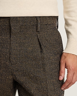 Classic Marled Wool-Blend Boucle Double Breasted Suit Pant - thumbnail 2