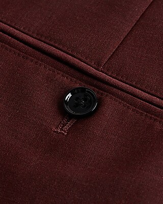 Slim Burgundy Wool-blend Modern Tech Suit Pant | Express