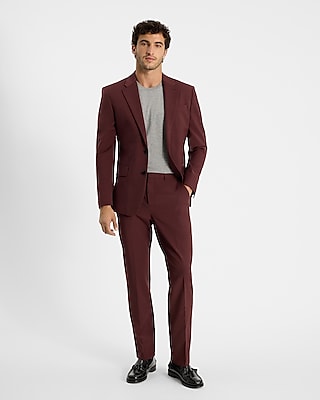 Classic Charcoal Wool-blend Modern Tech Suit Pant