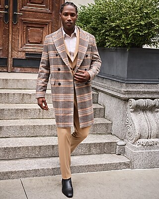 Extra Slim Solid Camel Flannel Suit Pant