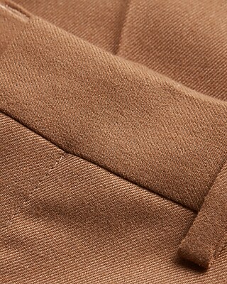 Extra Slim Solid Camel Flannel Suit Pant