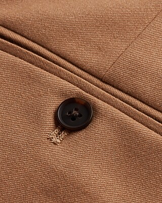 Extra Slim Solid Camel Flannel Suit Pant