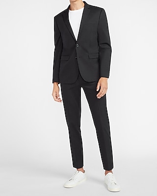 Extra Slim Solid Black Cotton Sateen 