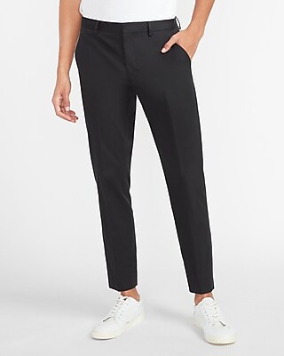Extra Slim Solid Black Cotton Sateen 