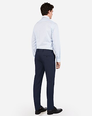 Extra Slim Navy Cotton Blend Stretch 