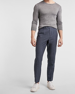 linen blend mason athletic tapered fit