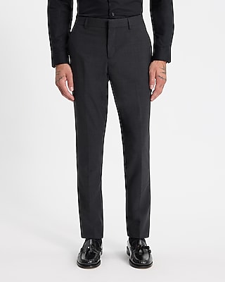 Slim Charcoal Wool-Blend Modern Tech Suit Pant