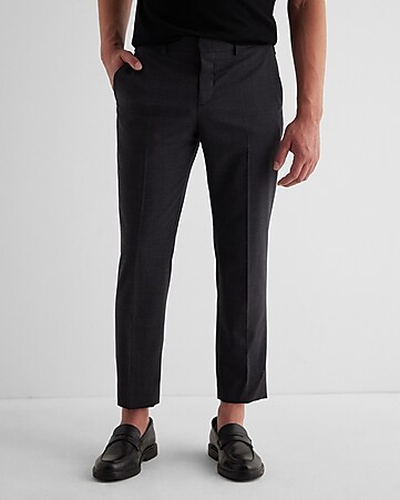 Grey Slim Stretch Suit Trousers