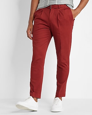 red dress pants