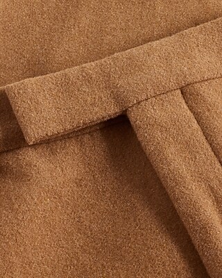 Slim Tan Wool-Blend Cargo Dress Pant
