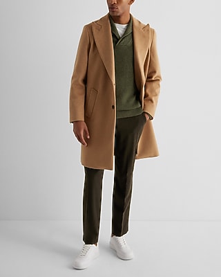 Slim Green Wool-Blend Cargo Dress Pants