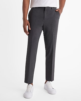 Extra Slim Charcoal Gray Knit Dress Pant