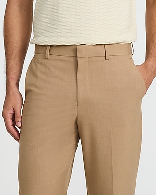 Classic Almond Brown Stretch Dress Pant