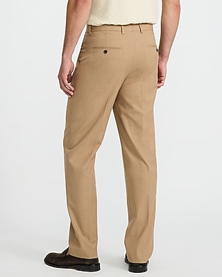 Classic Almond Brown Stretch Dress Pant